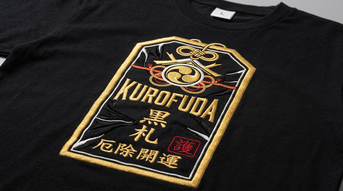 KUROFUDA Ofuda Talisman Embroidered Tee