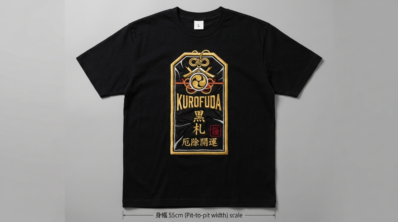 KUROFUDA Ofuda Talisman Embroidered Tee