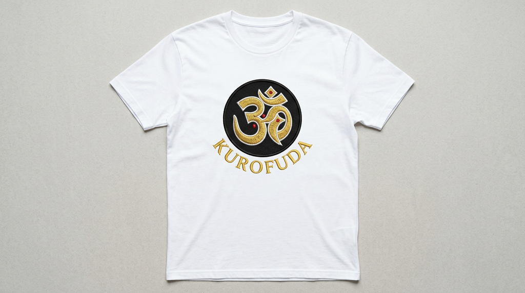 KUROFUDA Sacred Bonji Embroidered Tee